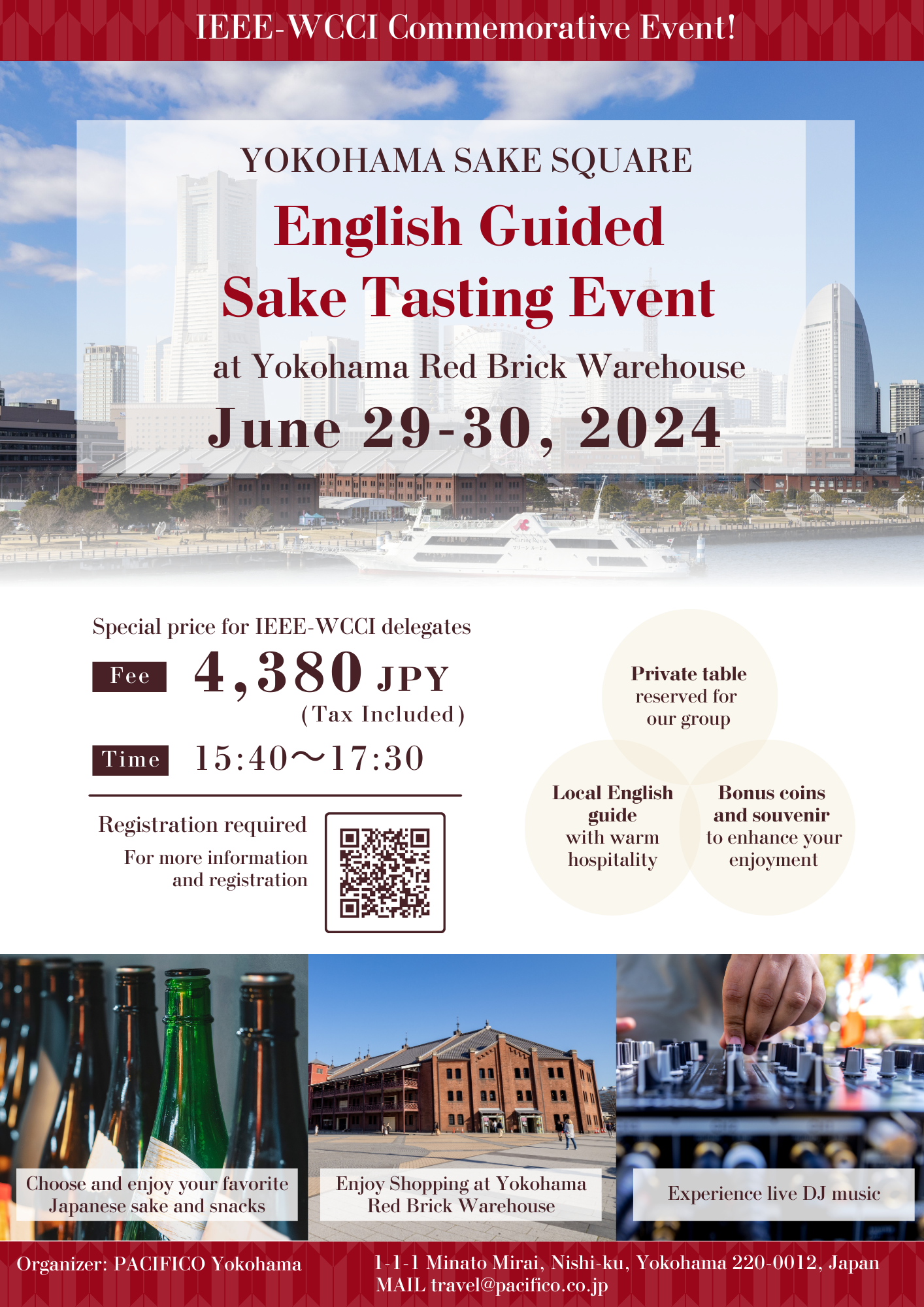 【June 29-30, 2024】 YOKOHAMA SAKE SQUARE English Guided Sake Tasting Event at Yokohama Red Brick Warehouse